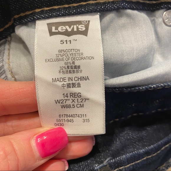 NWT LEVIS 511 SLIM FIT JEANS - Picture 4 of 6